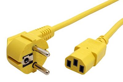 ROLINE stroomkabel, recht IEC-Female, geel, 1,8 m