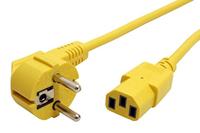 ROLINE stroomkabel, recht IEC-Female, geel, 1,8 m - thumbnail
