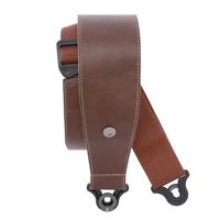 D&apos;Addario 30BAL02 Comfort Leather Auto Lock Guitar Strap Brown gitaarband - thumbnail