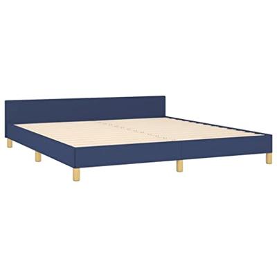 Bedframe zonder matras stof blauw 160x200 cm
