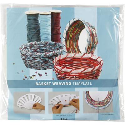Creativ Company Sjabloon mand weven, h: 8 cm, d 14 cm, transparant, 10 stuk/ 1 doos