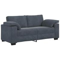 Loveseat bank 140 cm fluweel donkergrijs - thumbnail