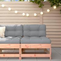 Middenbank met kussens massief douglashout - thumbnail