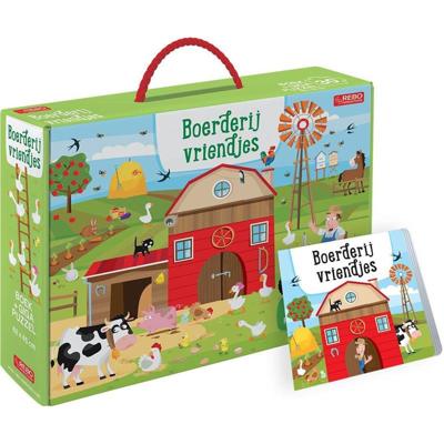Rebo Publishers Boek en puzzel - boerderijvriendjes - 30st.