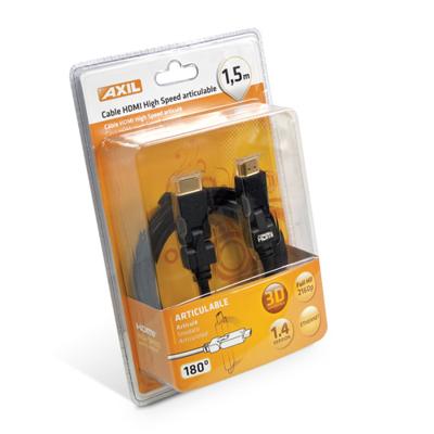 HDMI-Kabel Axil 1,5 m Zwart Mannelijk/Mannelijk