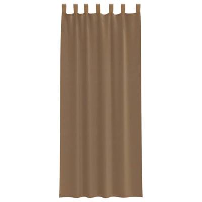 Gordijnen voile met lussen 2 st 140x260 cm lichtbruin