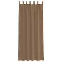 Gordijnen voile met lussen 2 st 140x260 cm lichtbruin - thumbnail
