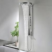 Thermostatische Douchepaneel Best-Design Future 144 cm RVS - thumbnail