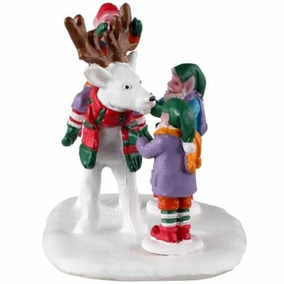 Lemax reindeer snowman kerstdorp tafereel Santa&apos;s Wonderland 2023