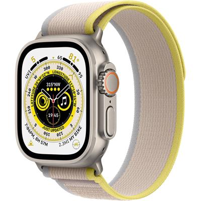 Refurbished Apple Watch Ultra 49mm Trail band Trail Geel Beige Licht gebruikt