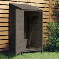 VidaXL Tuinschuur 55x52x112 cm massief vurenhout antracietkleurig - thumbnail