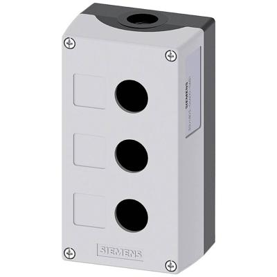 Enclosure for command devices, 22 mm, round, plastic, gray, 3 command Enclosure for command devices, 22 mm, round, plastic, gray, 3 command