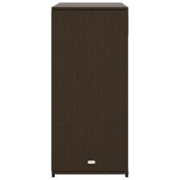 Tuinkast 105x55x113 cm poly rattan bruin - thumbnail