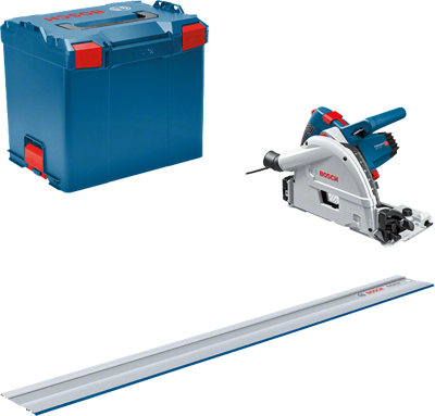 Bosch Blauw GKT 55 GCE Professional Invalcirkelzaagmachine | Set | 1400 W | 1 x geleiderail | 165 mm zaagblad - 0615990M9D