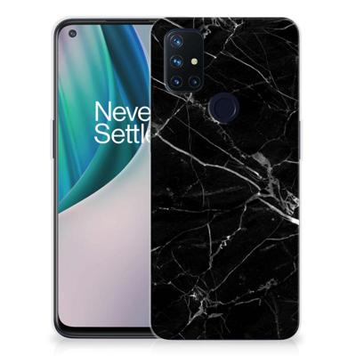 OnePlus Nord N10 5G | TPU | Siliconen hoesje | Marmer Zwart - Origineel Cadeau Vader OnePlus Nord N10 5G | TPU | Siliconen hoesje | Marmer Zwart - Origineel Cadeau Vader