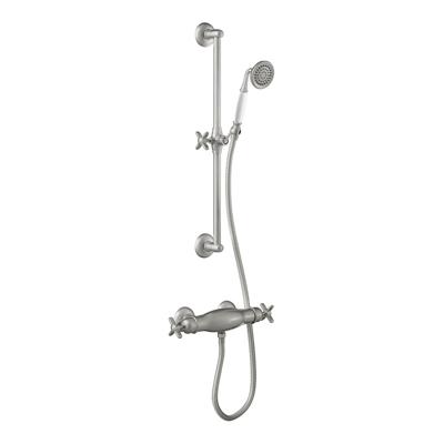 Douchekraan Tres Clasic Thermostatisch Set Incl. Glijstang en Handdouche RVS Douchekraan Tres Clasic Thermostatisch Set Incl. Glijstang en Handdouche RVS
