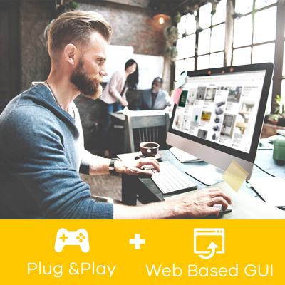 Zyxel Gigabit web/Smart Managed PoE+ Switch met 8 poorten met een budget van 60 watt [GS1200-8HP]