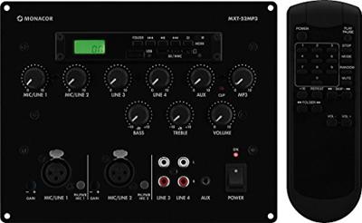 Monacor MXT-52MP3 Console-mengpaneel Aantal kanalen:6 USB-aansluiting Monacor MXT-52MP3 Console-mengpaneel Aantal kanalen:6 USB-aansluiting