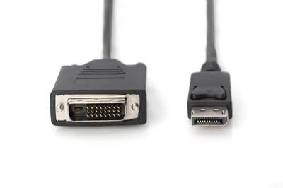 Digitus AK-340301-050-S DisplayPort-kabel DisplayPort / DVI Adapterkabel DisplayPort-stekker, DVI-D 24+1-polige stekker 5.00 m Zwart Schroefbaar