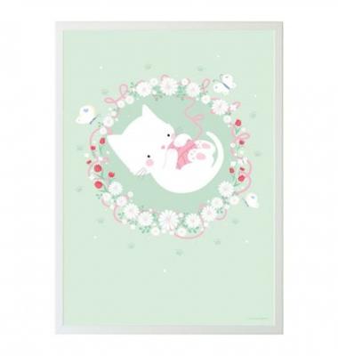 A Little Lovely Company poster junior 50 x 70 cm papier groen