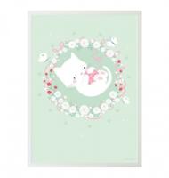 A Little Lovely Company poster junior 50 x 70 cm papier groen - thumbnail