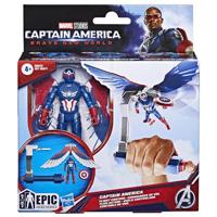 Captain America Flight Control-figuur, Marvel Epic Hero Series Captain America: Brave New World, vanaf 4 jaar - thumbnail