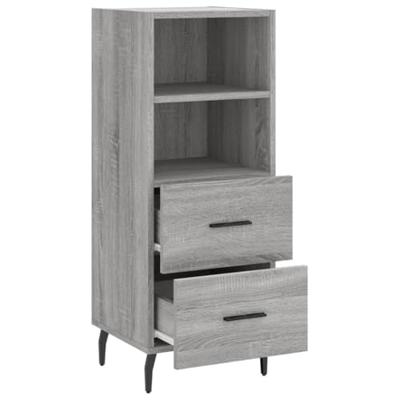 Dressoir 34,5x34x90 cm bewerkt hout grijs sonoma eikenkleurig Dressoir 34,5x34x90 cm bewerkt hout grijs sonoma eikenkleurig