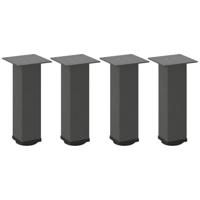 Salontafelpoten 4 st 42-44 cm staal antraciet - thumbnail