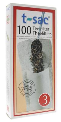 t-sac Theefilters No. 3 - voor 100 x acht koppen thee