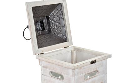 Lantaarnenset Home ESPRIT Wit Kristal Spar Etnisch Arabisch 26 x 26 x 66 cm (2 Onderdelen)