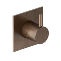 Inbouw Douchemengkraan Hotbath Cobber 1-hendel Vierkant Verouderd Messing Living Colours - thumbnail