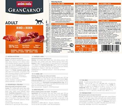 animonda GranCarno Original Rundvlees, Kip Volwassen 400 g
