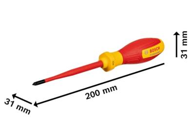 Bosch Professional 1600A02ND1 1600A02ND1 VDE Kruiskop schroevendraaier Bosch Professional 1600A02ND1 1600A02ND1 VDE Kruiskop schroevendraaier