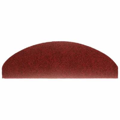 VidaXL Trapmatten zelfklevend 5 stuks 65x21x4 cm bordeaux rood halfrond groot