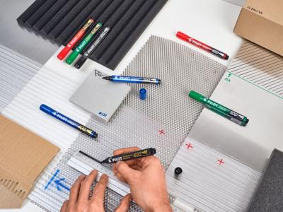 Viltstift pilot sca-100 rond f zwart 15+5 gratis
