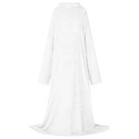 VidaXL Deken hoodie wit f flanel - thumbnail