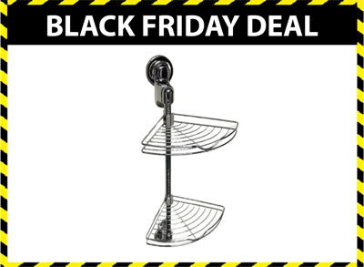 Everloc badkamer doucherek - Doucherek 2-laags - Chroom - Zuignappen - 68 cm Everloc badkamer doucherek - Doucherek 2-laags - Chroom - Zuignappen - 68 cm