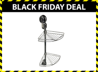 Everloc badkamer doucherek - Doucherek 2-laags - Chroom - Zuignappen - 68 cm - thumbnail