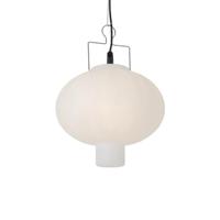 QAZQA Buiten hanglamp wit 35 cm met stekker IP44 - Pion - thumbnail