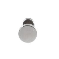 Hardbrass Knopkruk Piano op ovaal rozet - RVS - thumbnail