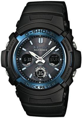 Casio AWG-M100A-1A horloge Elektronisch Polshorloge Zwart, Blauw Casio AWG-M100A-1A horloge Elektronisch Polshorloge Zwart, Blauw
