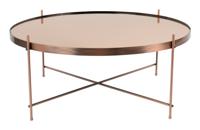 Zuiver Ronde Salontafel 'Cupid' Glas, 82cm, kleur Koper - thumbnail