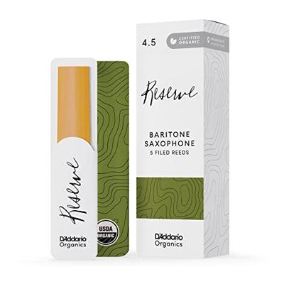 D'Addario Woodwinds ODLR0545 Organic Reserve Baritonsaxofoonrieten, 4.5, 5-pack D'Addario Woodwinds ODLR0545 Organic Reserve Baritonsaxofoonrieten, 4.5, 5-pack