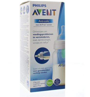 Philips AVENT Antikrampjes babyfles met AirFree-opening 260ml (1 stuks)