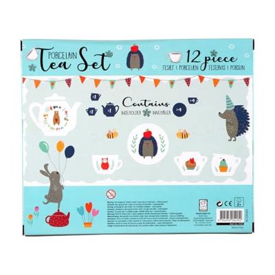 Porseleinen thee serviesje 12 delig
