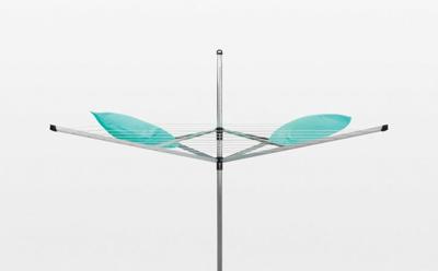 Brabantia lift-o-matic advance droogmolen met beschermhoes en wasknijpertas 60 meter metallic grey