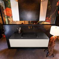 Badkamermeubelset Mondiaz Erin 120 cm met 1 Lade met RIDGE Wastafel Midden Urban Zonder Kraangaten Greeploos Mat Linen - thumbnail