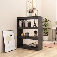 Boekenkast/kamerscherm 100x30x103 cm massief grenenhout grijs - thumbnail