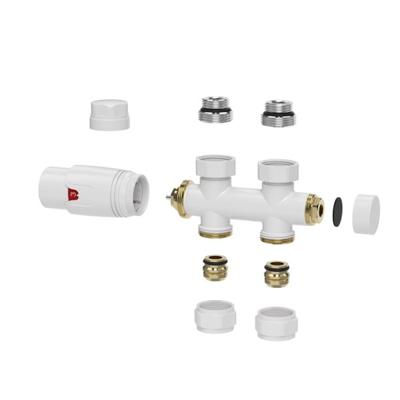 Set Thermostatisch Onderblok Riko Elay Recht Glans Wit Set Thermostatisch Onderblok Riko Elay Recht Glans Wit