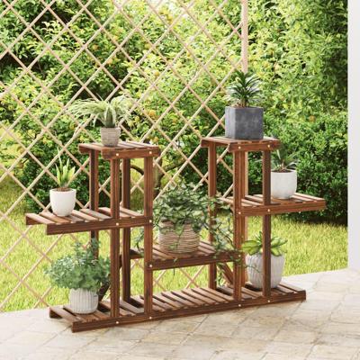 VidaXL Plantenstandaard 110x25x73 cm massief vurenhout